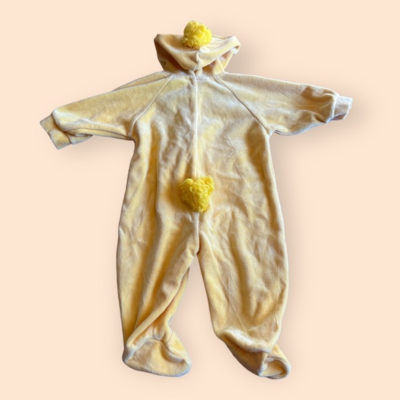 Vintage Baby Miniwear Yellow Duck Velour One Piece Outfit/Costume Sz 0/3 Mon - Picture 2 of 8